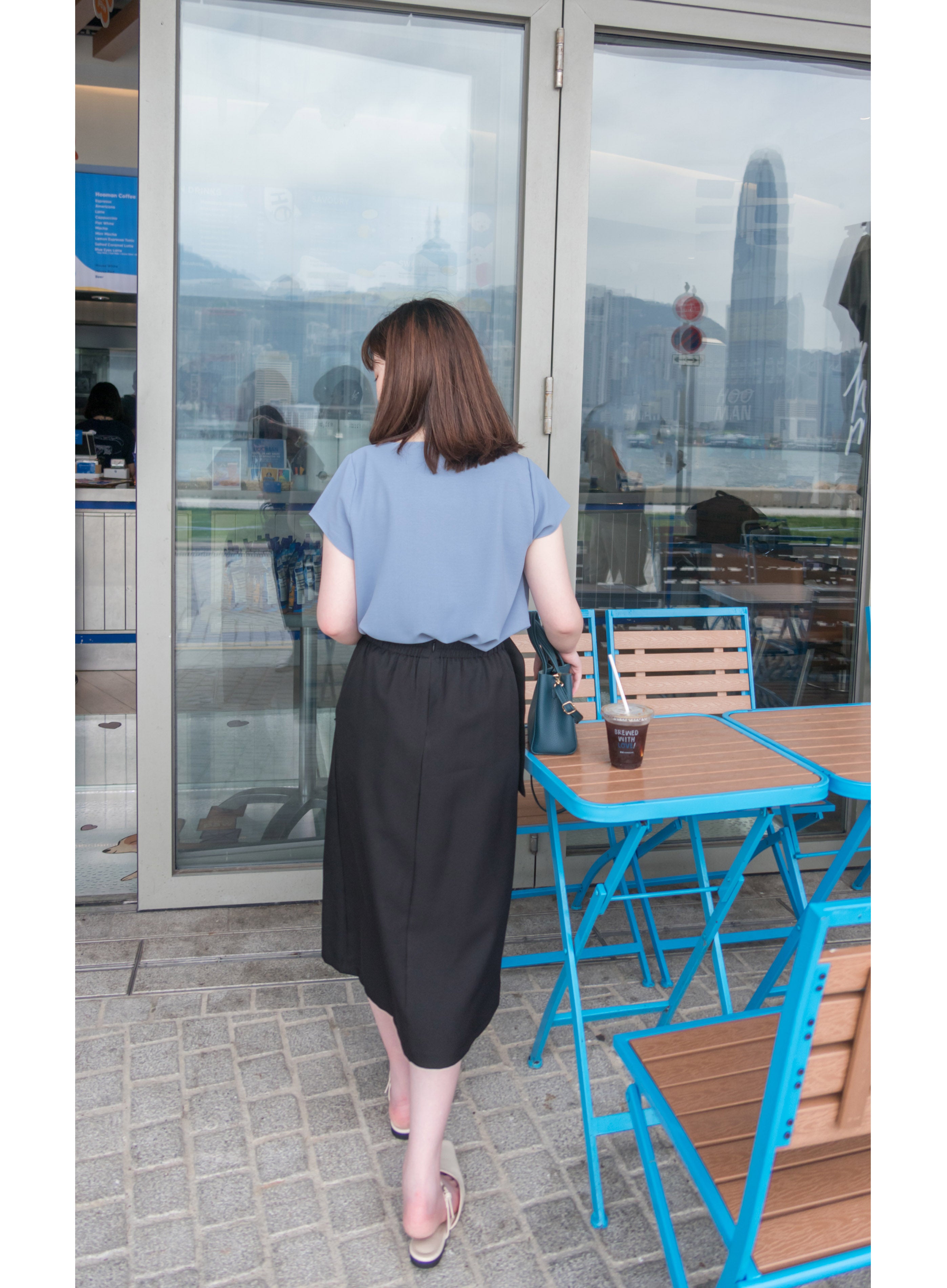Side Buckle 不對稱交叉方扣半身裙, Skirt/ SK8707 (beige sold out)