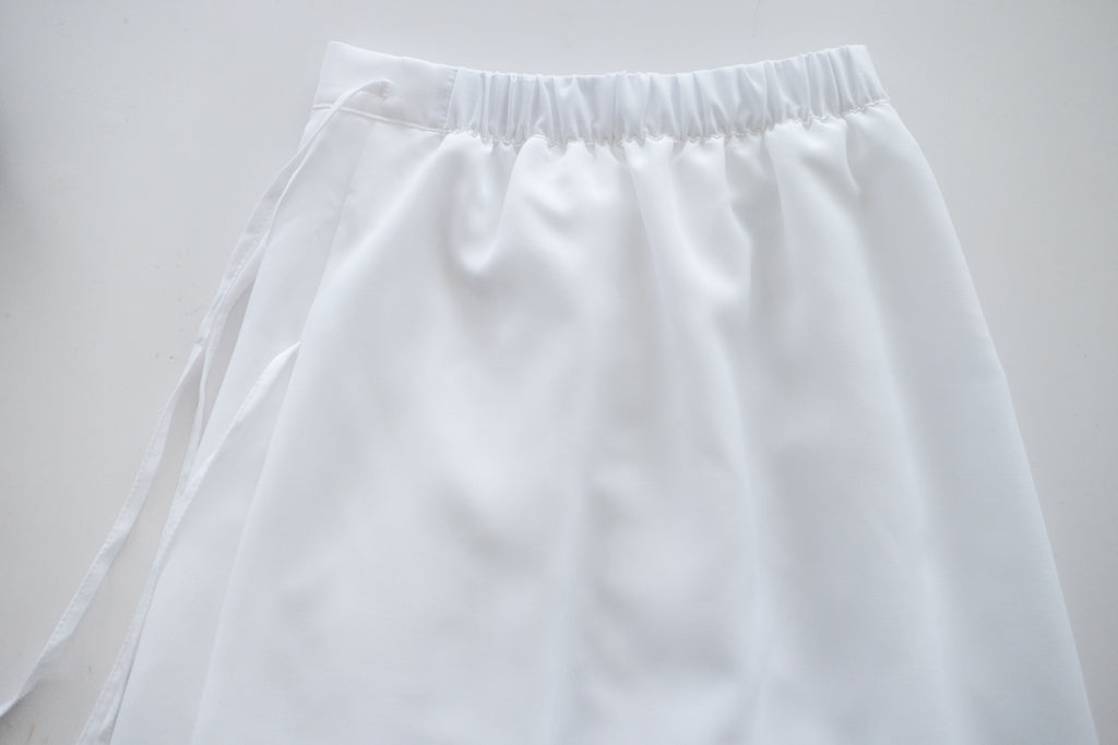 Ribbons Pleated 顯腰身內鈕扣質感雙蝴蝶結半身裙, Skirt/ SK8713