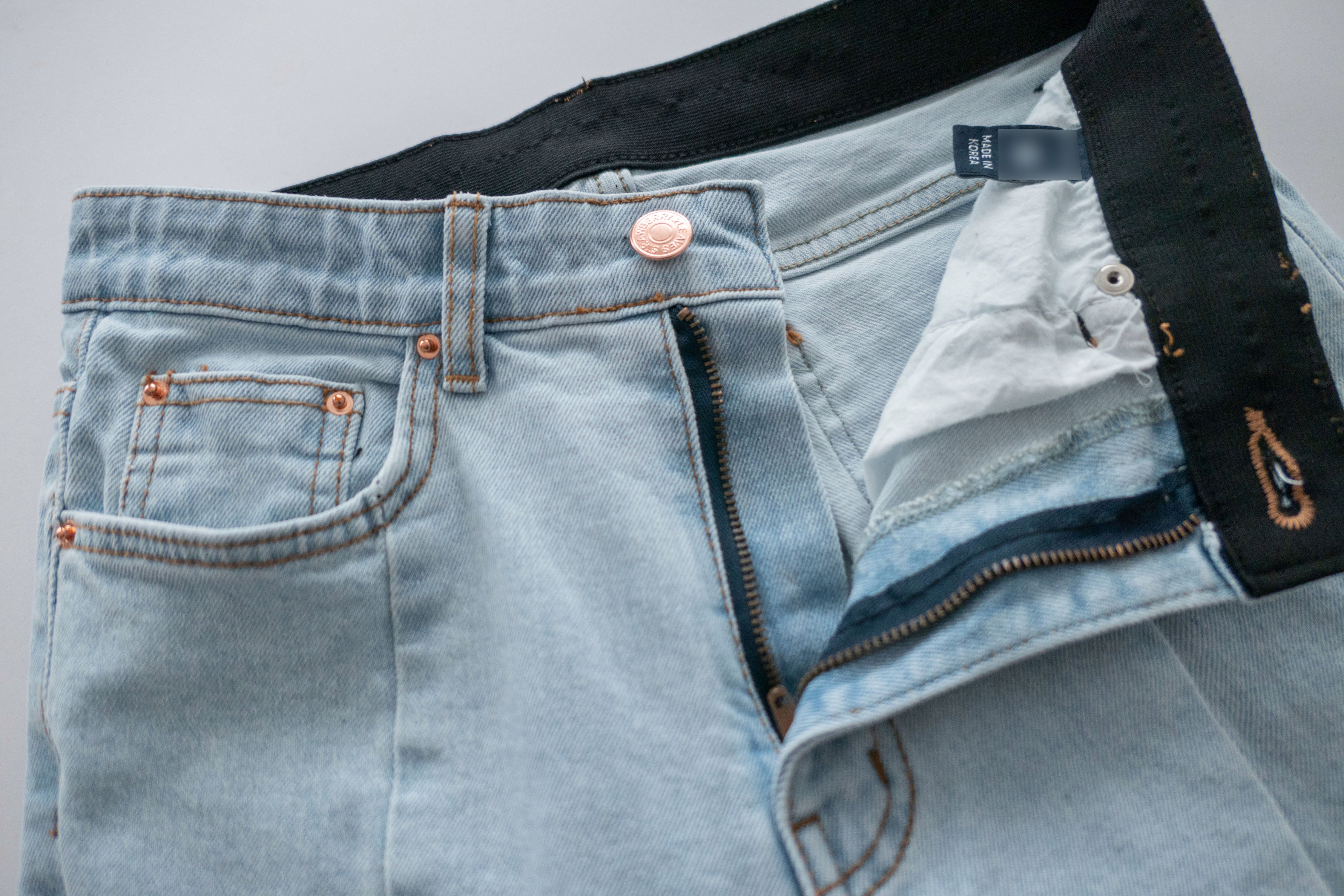 Light Jeans 全彈性修飾大腿開叉牛仔褲, Pants/ PT8388
