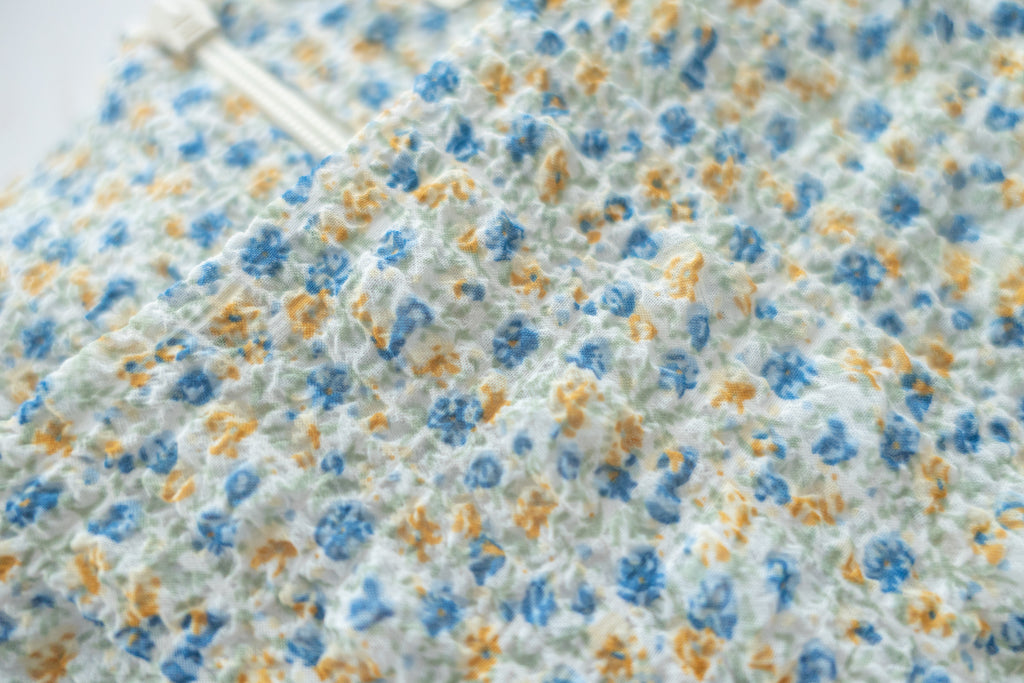 Bubble Floral 方領口泡泡䄂春日小花皺皺連身裙,Dress/ DS9264 (pink sold out)