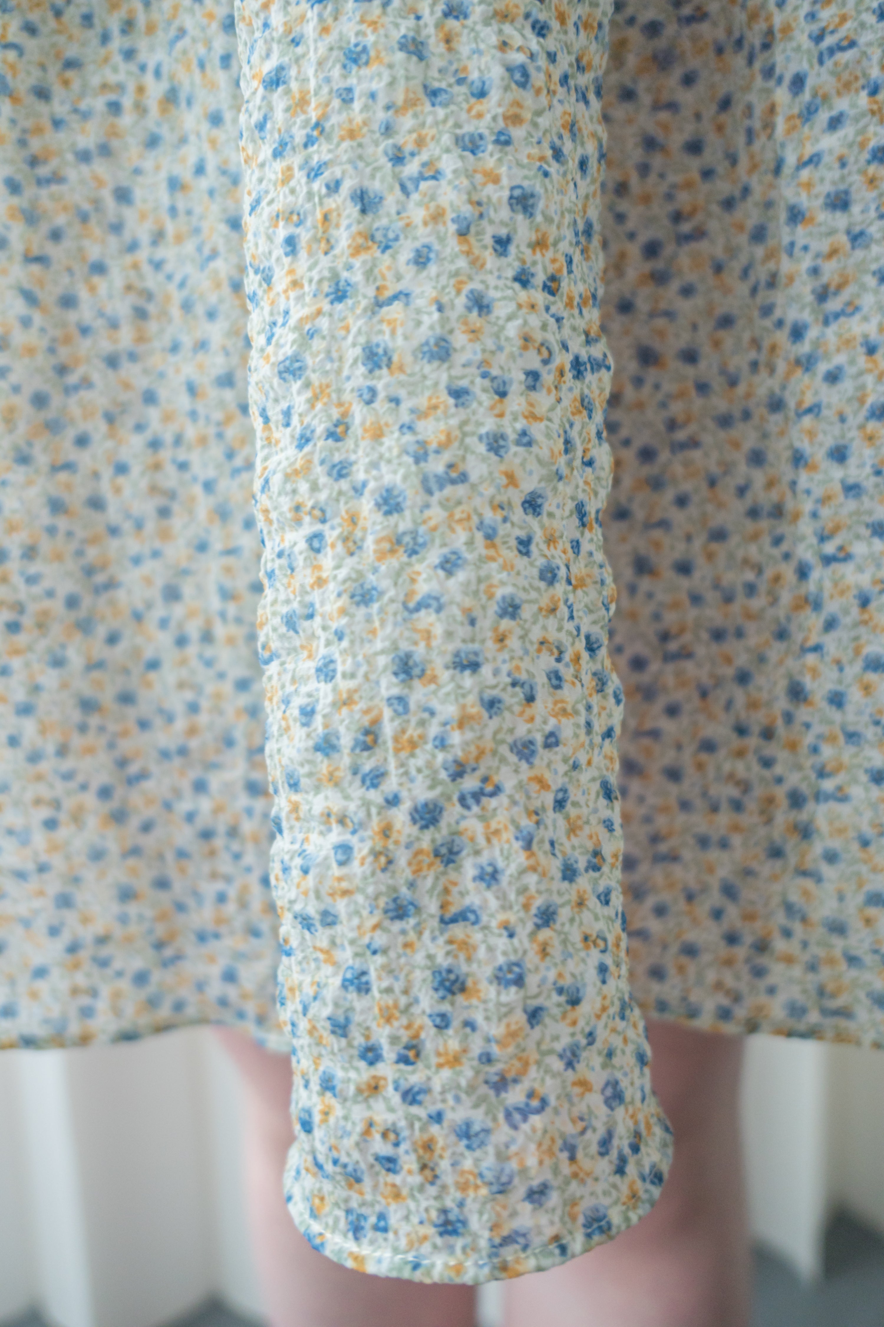 Bubble Floral 方領口泡泡䄂春日小花皺皺連身裙,Dress/ DS9264 (pink sold out)