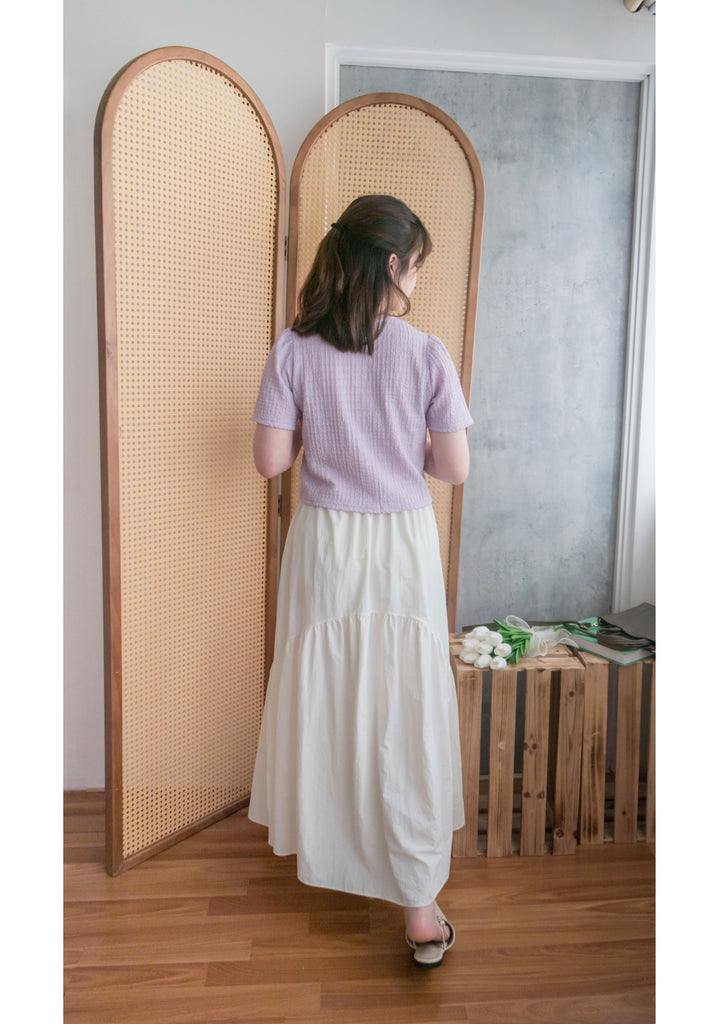 2-way White 淺色系兩種設計傘型口袋半身裙, Skirt/ SK8715