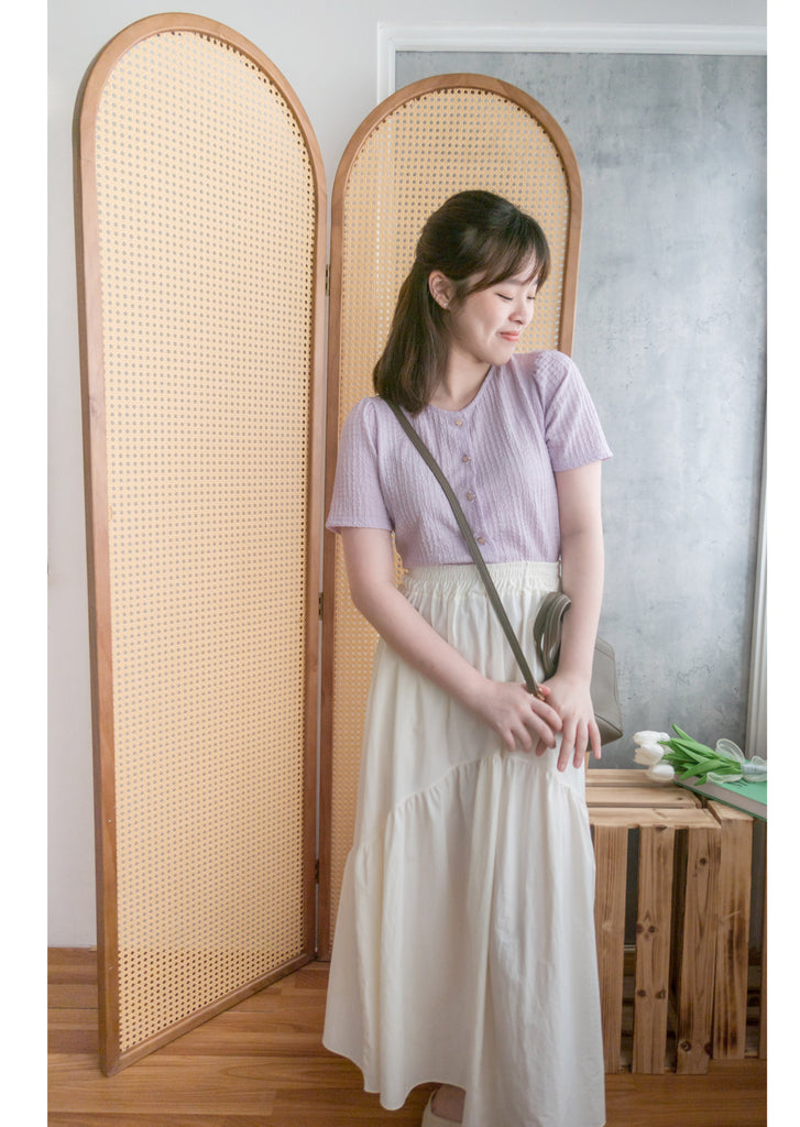 2-way White 淺色系兩種設計傘型口袋半身裙, Skirt/ SK8715