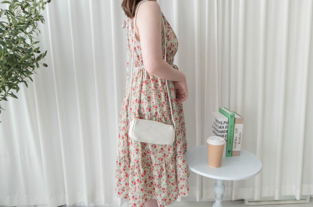 Pastel Floral 垂感淡彩可調入膊後蝴蝶飄逸裙擺, Dress/ DS9268