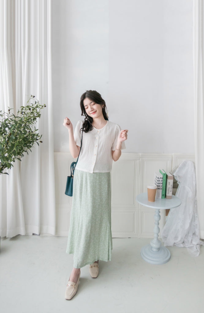 Shadow fishtail 影子印花輕盈日常魚尾裙擺, Skirt/ SK8714 (mint sold out)