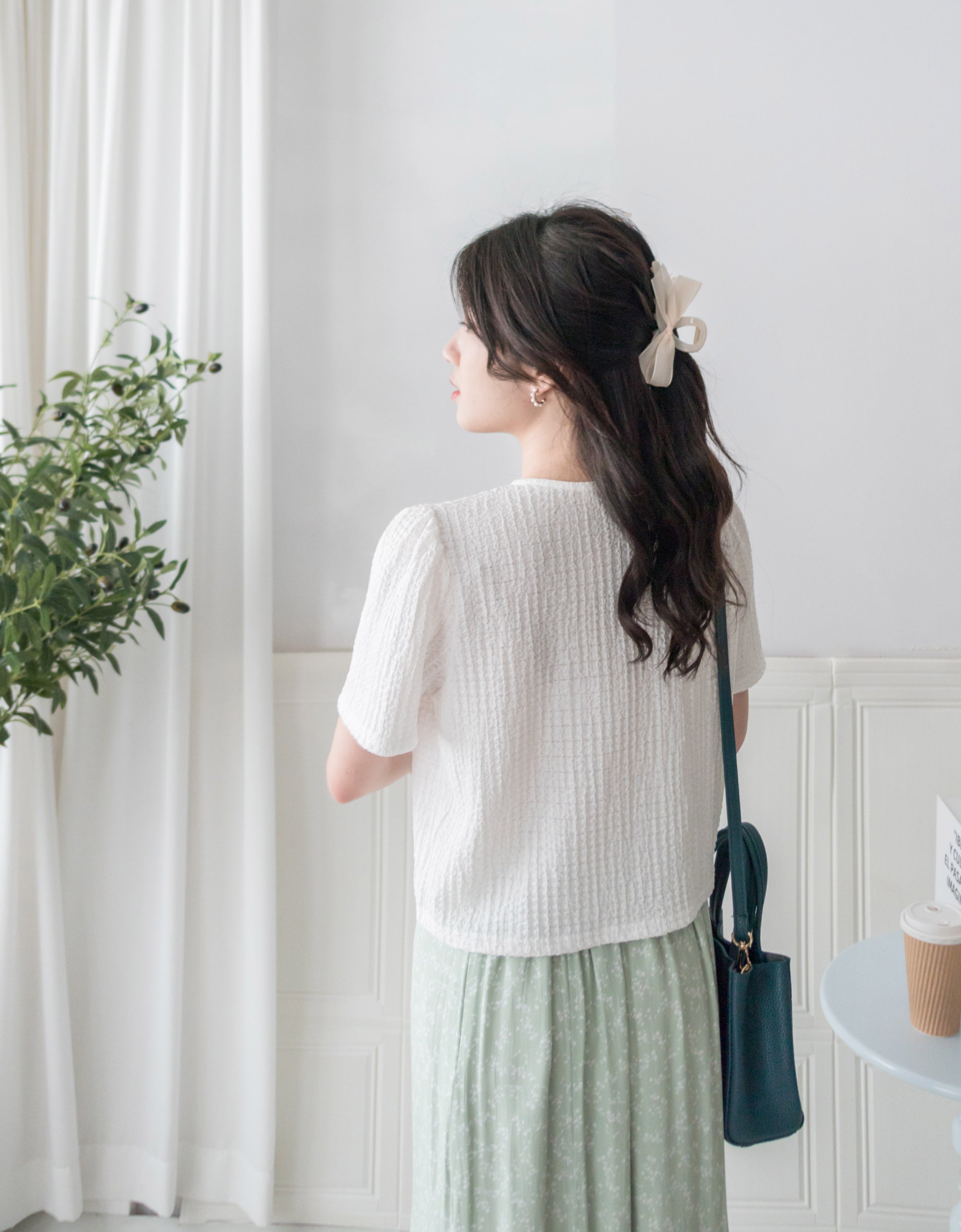 Shadow fishtail 影子印花輕盈日常魚尾裙擺, Skirt/ SK8714 (mint sold out)