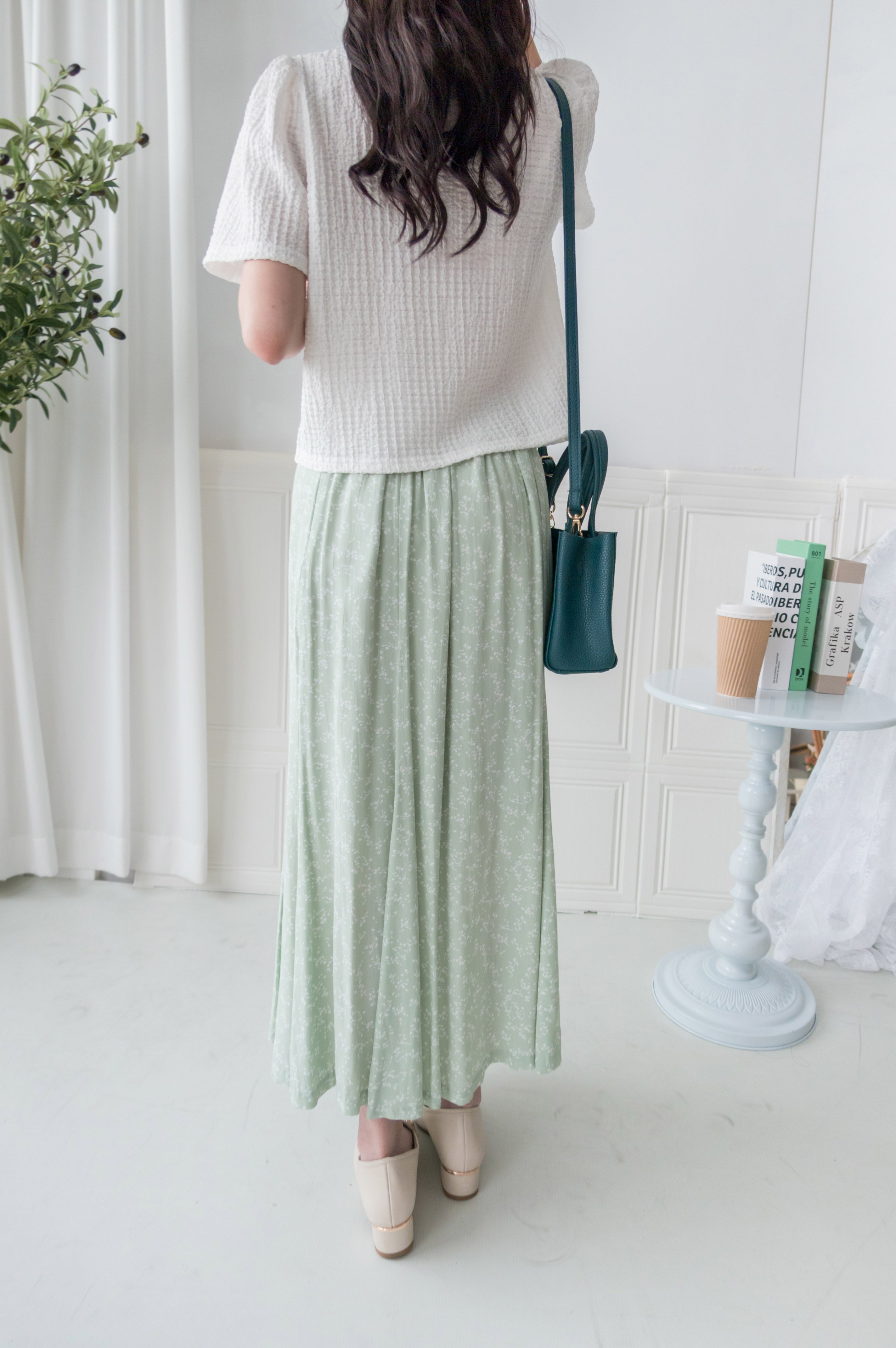 Shadow fishtail 影子印花輕盈日常魚尾裙擺, Skirt/ SK8714 (mint sold out)