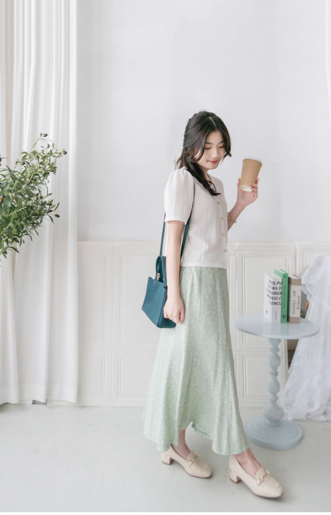 Shadow fishtail 影子印花輕盈日常魚尾裙擺, Skirt/ SK8714 (mint sold out)