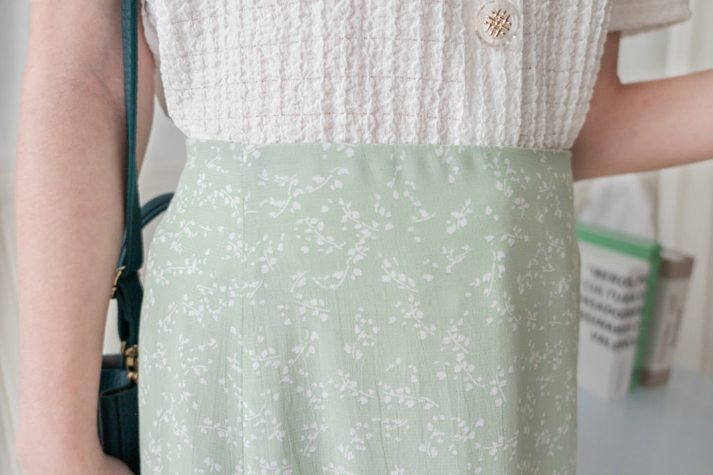 Shadow fishtail 影子印花輕盈日常魚尾裙擺, Skirt/ SK8714 (mint sold out)