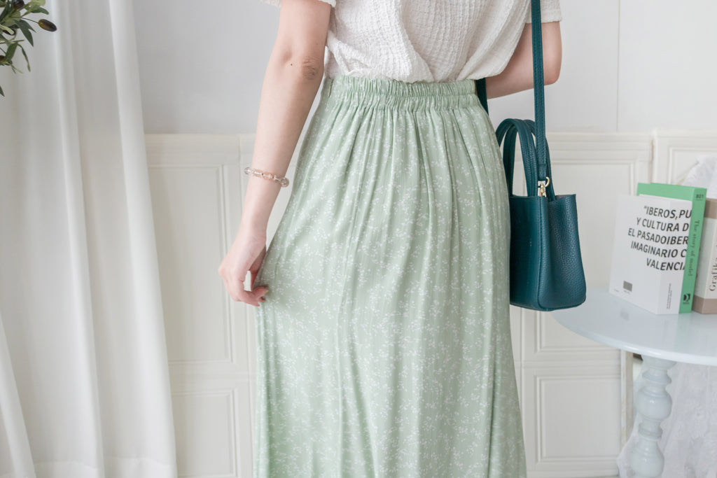 Shadow fishtail 影子印花輕盈日常魚尾裙擺, Skirt/ SK8714 (mint sold out)