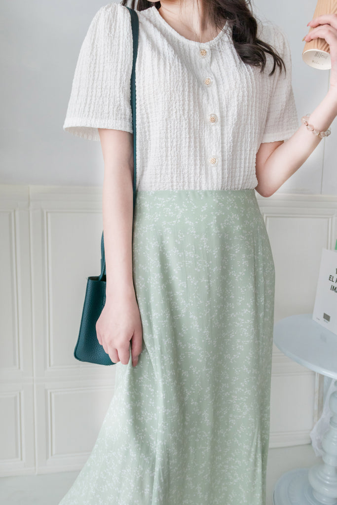 Shadow fishtail 影子印花輕盈日常魚尾裙擺, Skirt/ SK8714 (mint sold out)
