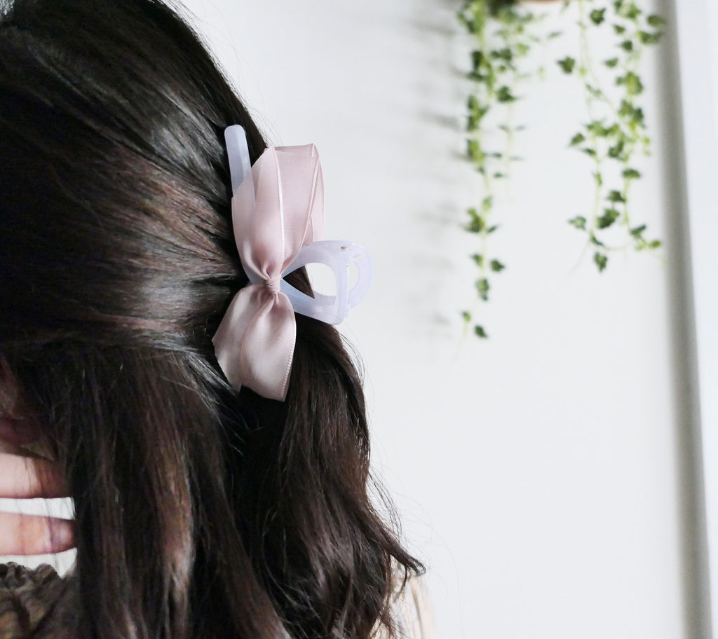 (Many Ways to wear) Jelly Ribbon, Clip/ HA8120 (ivory sold out)