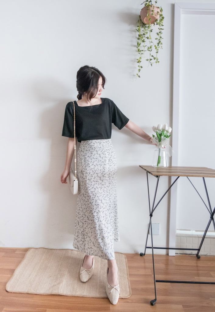 Shadow fishtail 影子印花輕盈日常魚尾裙擺, Skirt/ SK8714 (mint sold out)