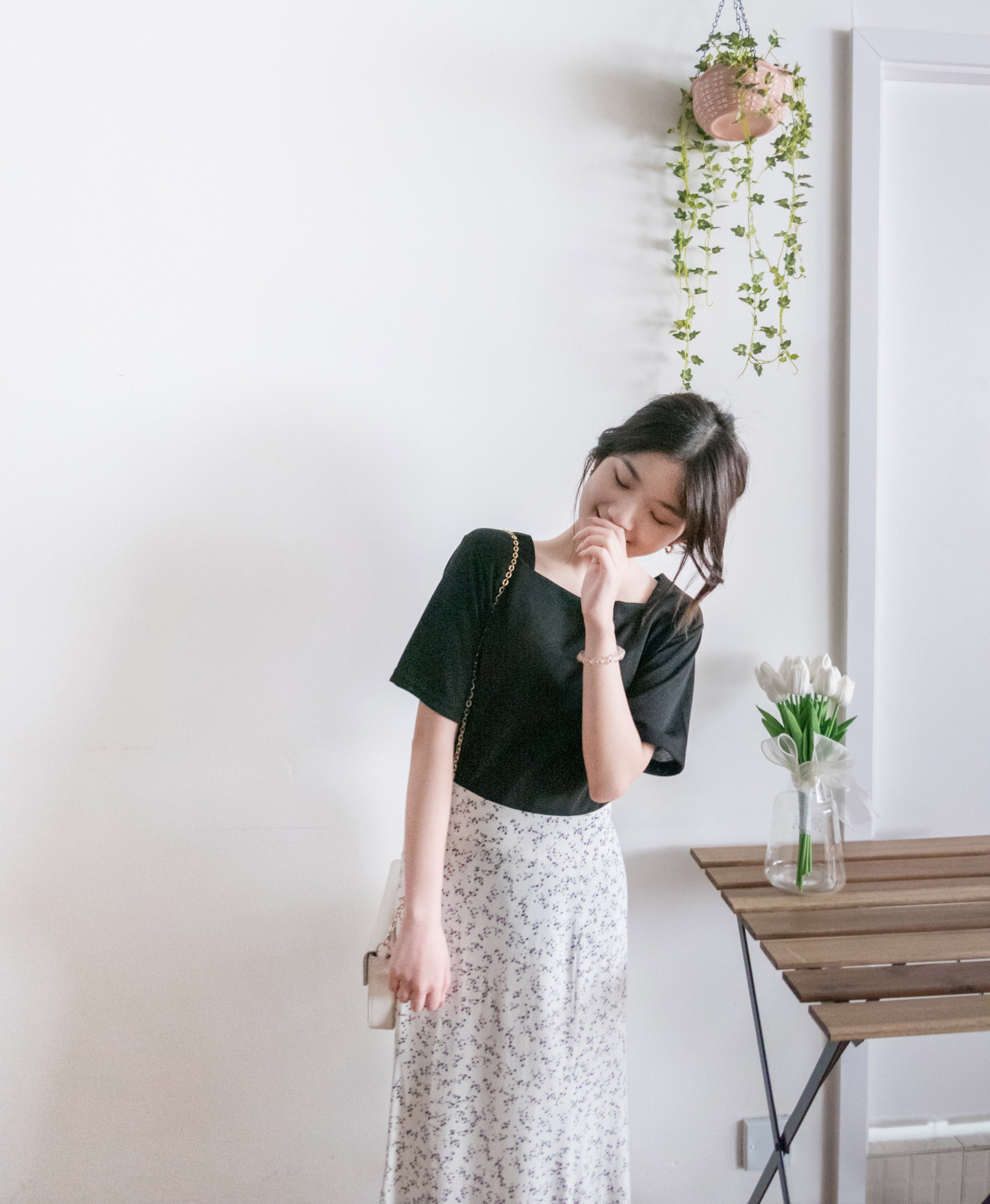 Shadow fishtail 影子印花輕盈日常魚尾裙擺, Skirt/ SK8714 (mint sold out)