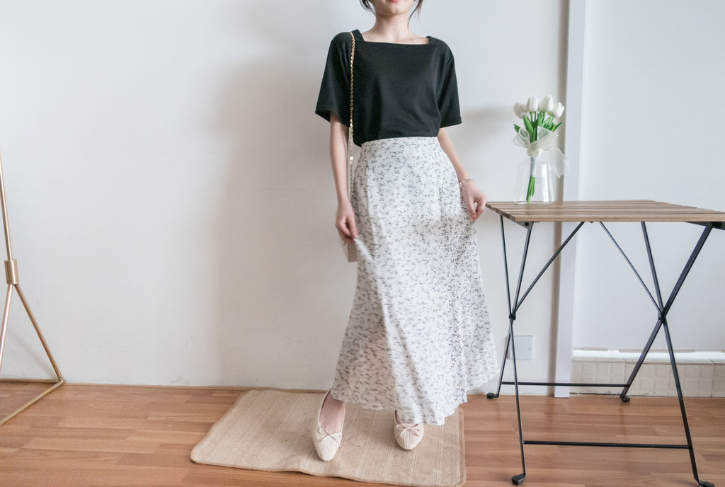Shadow fishtail 影子印花輕盈日常魚尾裙擺, Skirt/ SK8714 (mint sold out)