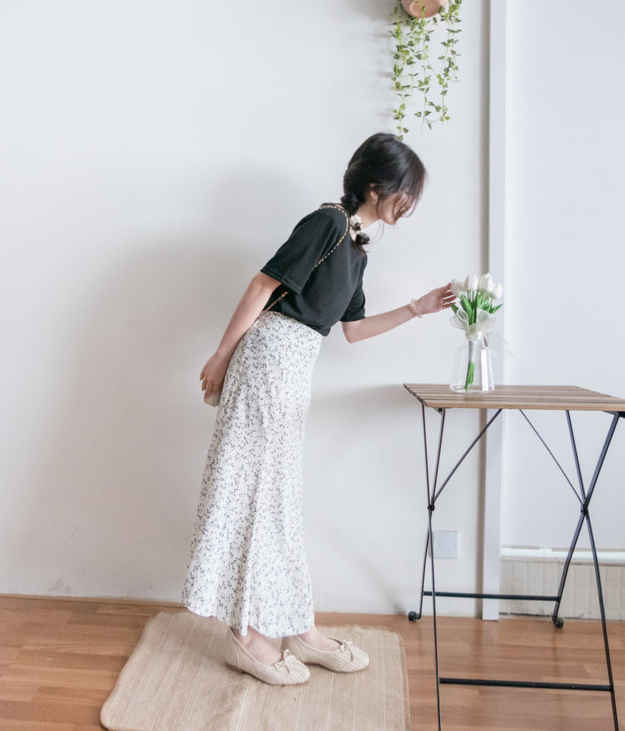Shadow fishtail 影子印花輕盈日常魚尾裙擺, Skirt/ SK8714 (mint sold out)