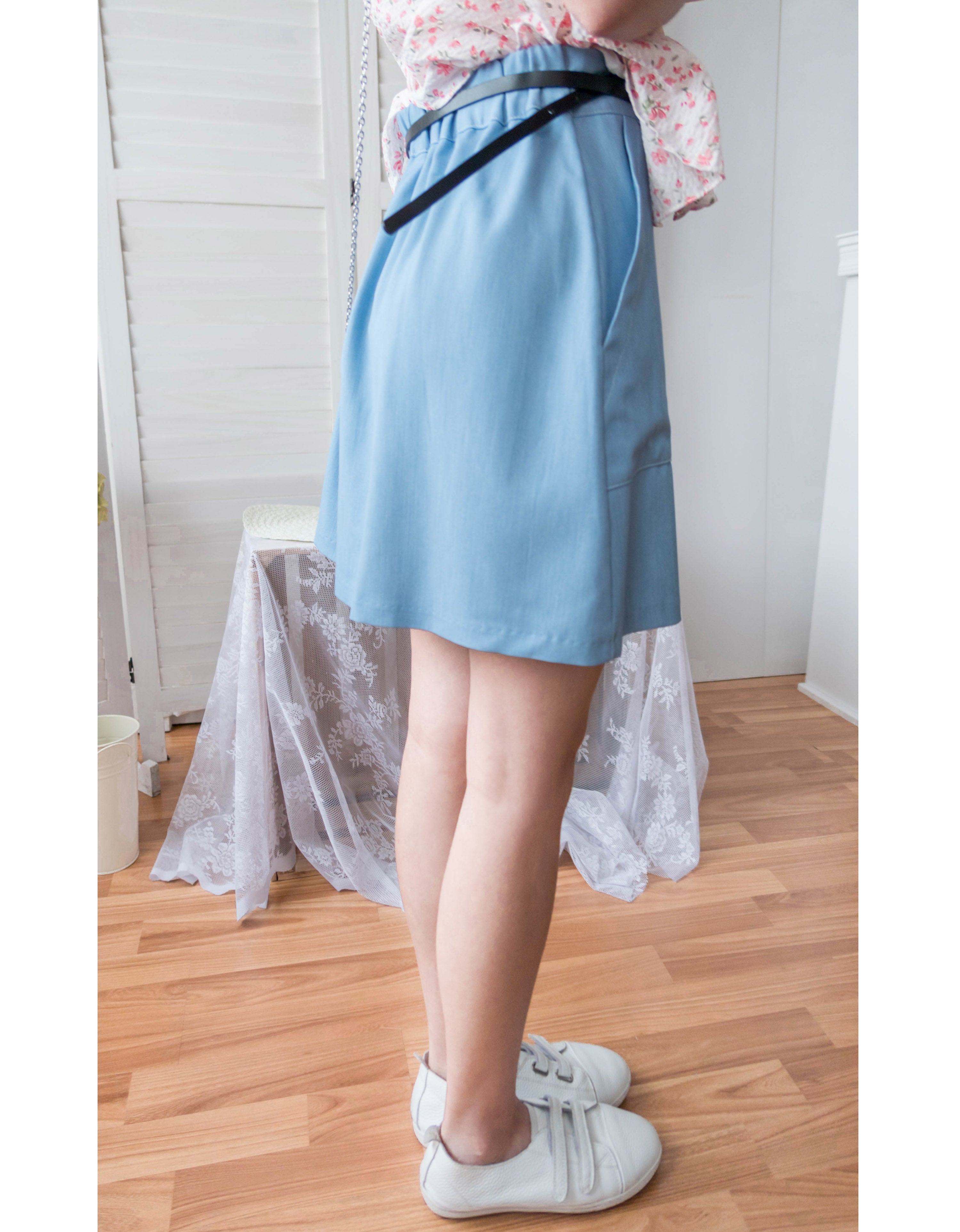 Slim a-line Denim 超舒適輕身寬鬆牛仔色車線, Skirt/ SK8728 (Midnightblue sold out)