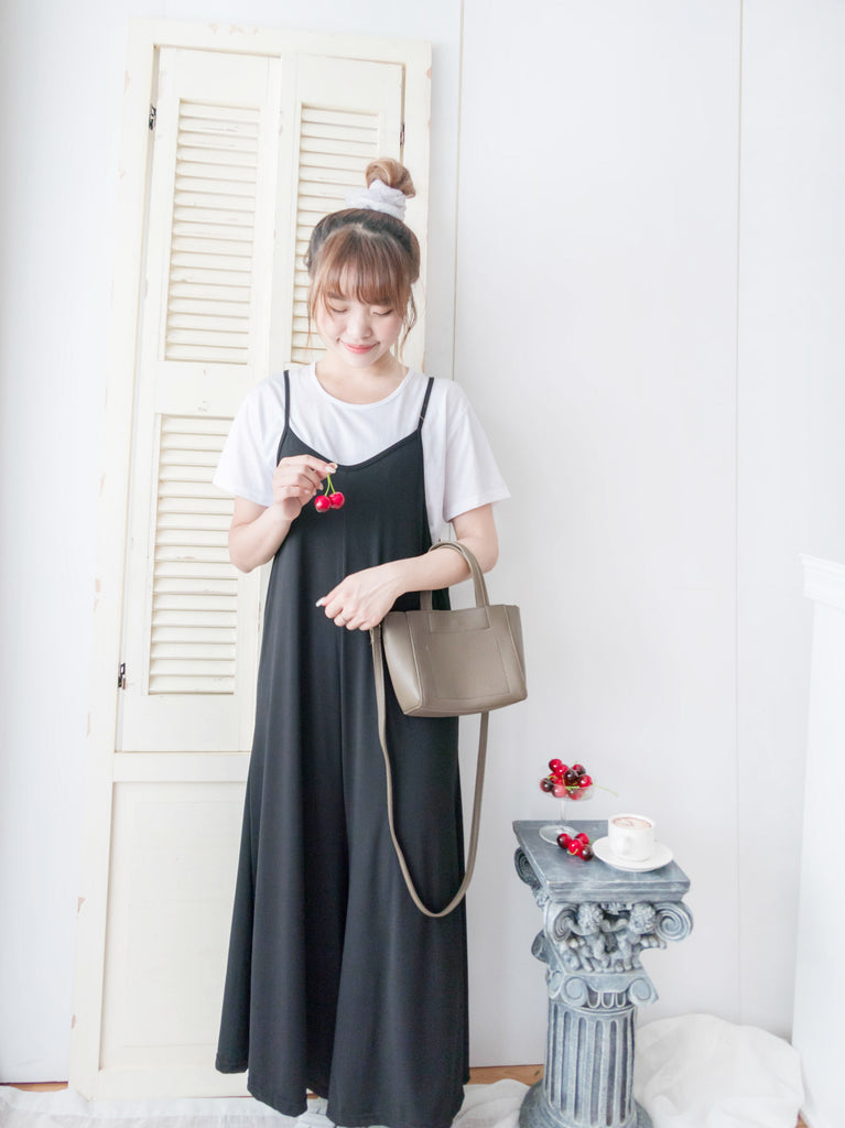 Kara Jumpsuit 防皺彈性裙形吊帶褲套裝, SET/ DS9306
