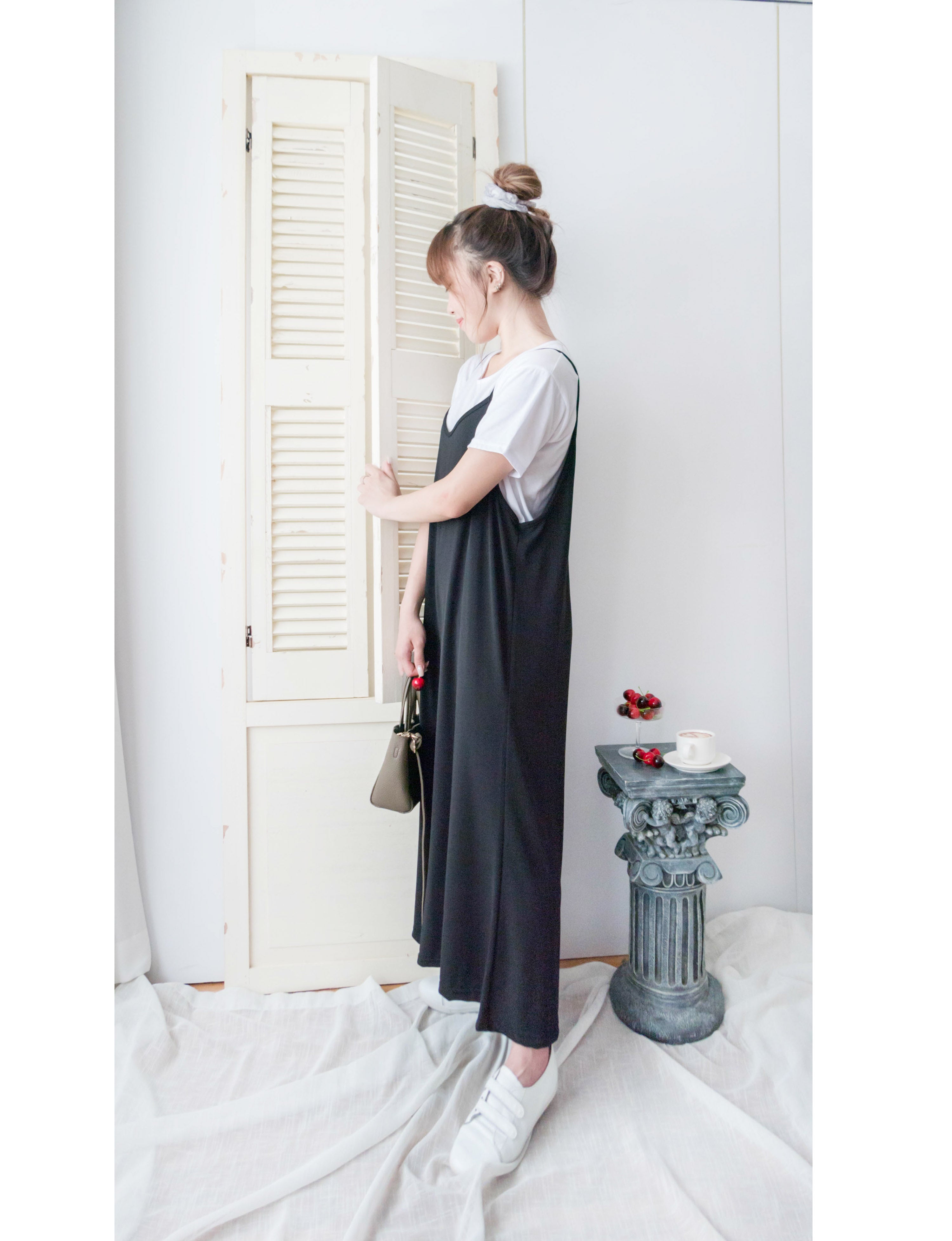 Kara Jumpsuit 防皺彈性裙形吊帶褲套裝, SET/ DS9306