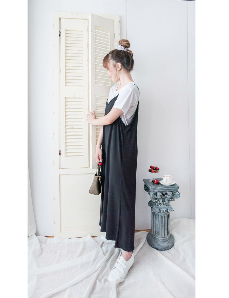 Kara Jumpsuit 防皺彈性裙形吊帶褲套裝, SET/ DS9306