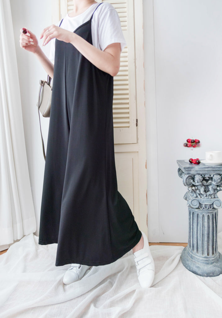 Kara Jumpsuit 防皺彈性裙形吊帶褲套裝, SET/ DS9306