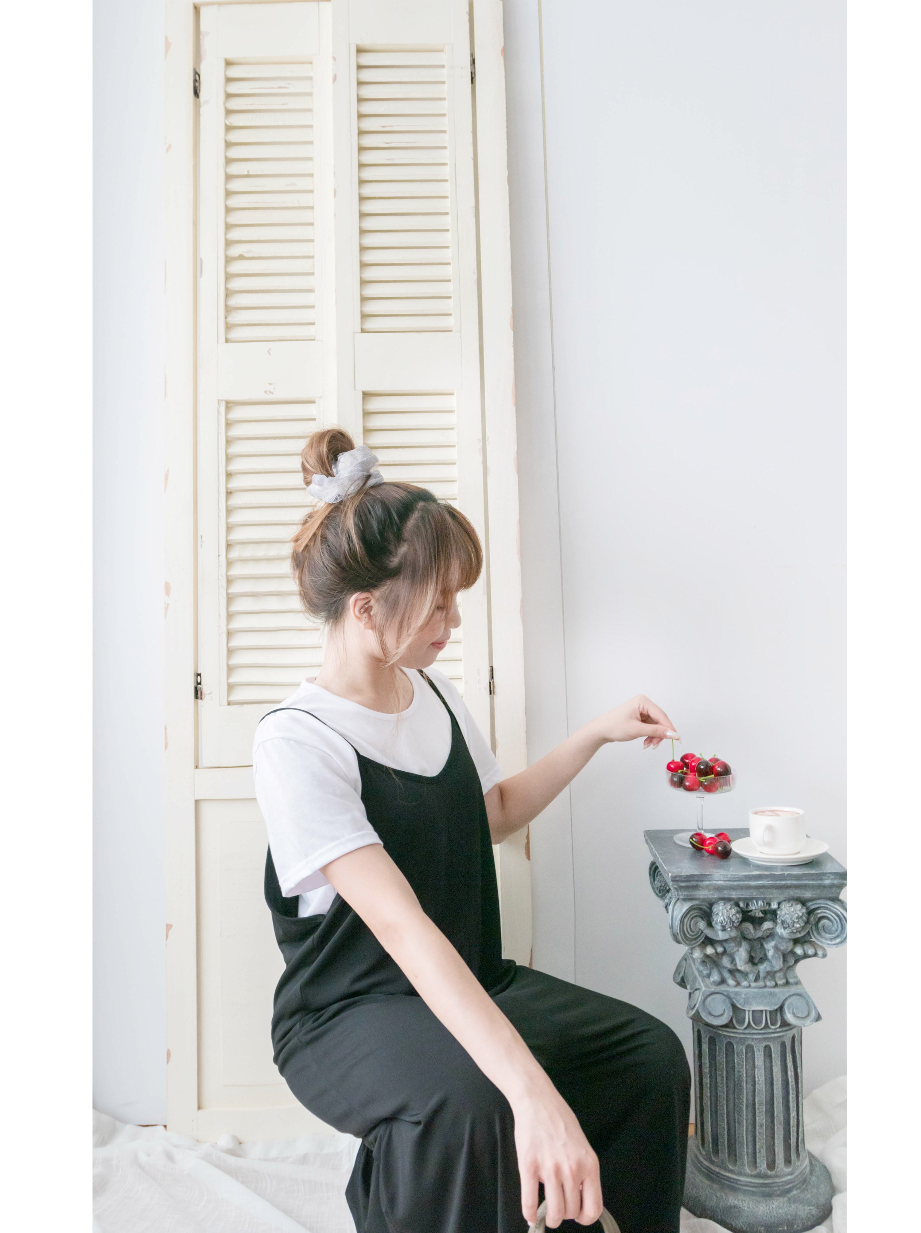 Kara Jumpsuit 防皺彈性裙形吊帶褲套裝, SET/ DS9306