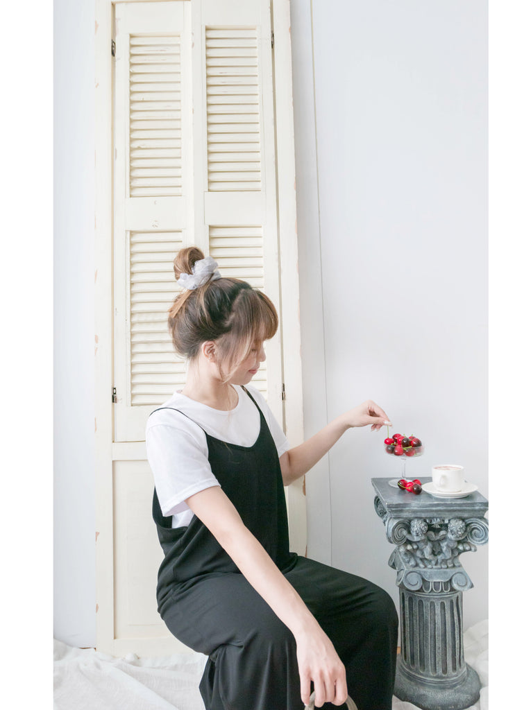 Kara Jumpsuit 防皺彈性裙形吊帶褲套裝, SET/ DS9306