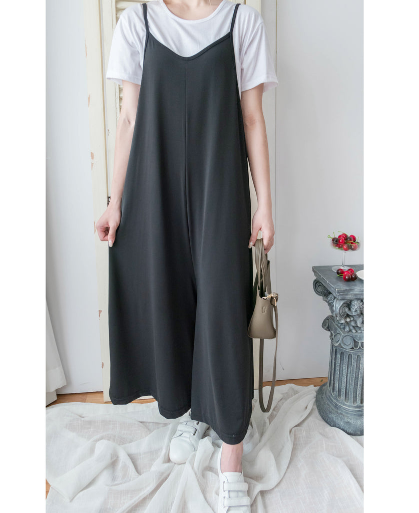 Kara Jumpsuit 防皺彈性裙形吊帶褲套裝, SET/ DS9306