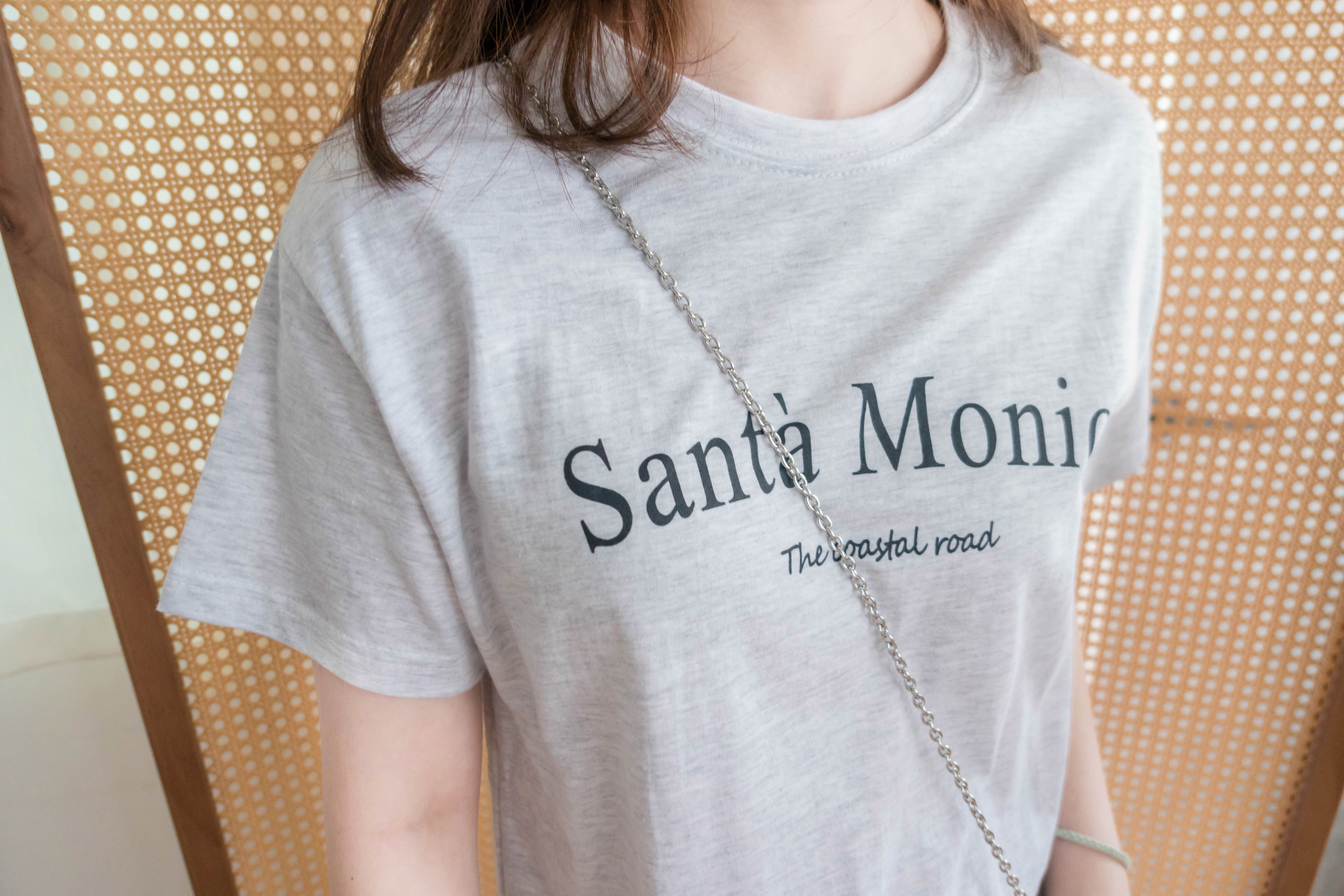 Monica Tee 簡約棉質文字寬鬆開叉長裙, Dress/ DS9307