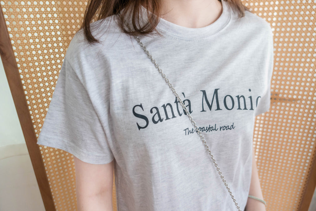 Monica Tee 簡約棉質文字寬鬆開叉長裙, Dress/ DS9307