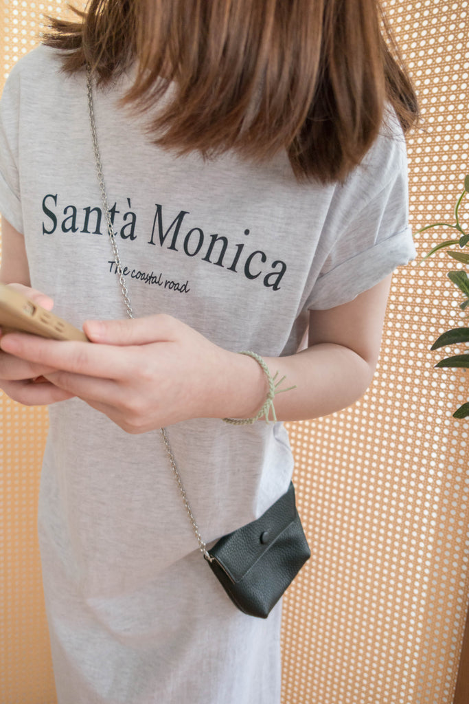 Monica Tee 簡約棉質文字寬鬆開叉長裙, Dress/ DS9307