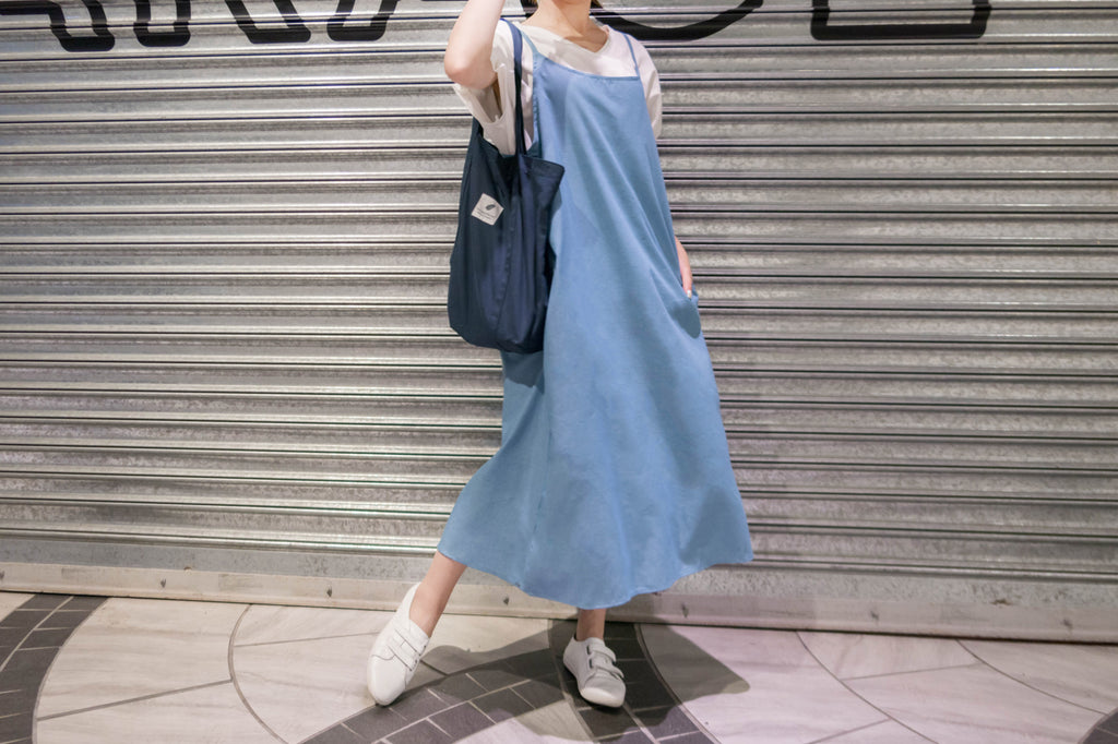 Denim Alice 背部設計吊帶口袋牛仔裙, Dress/ DS9304