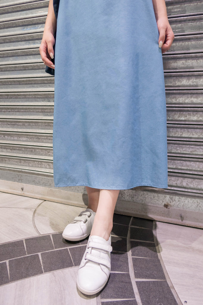 Denim Alice 背部設計吊帶口袋牛仔裙, Dress/ DS9304
