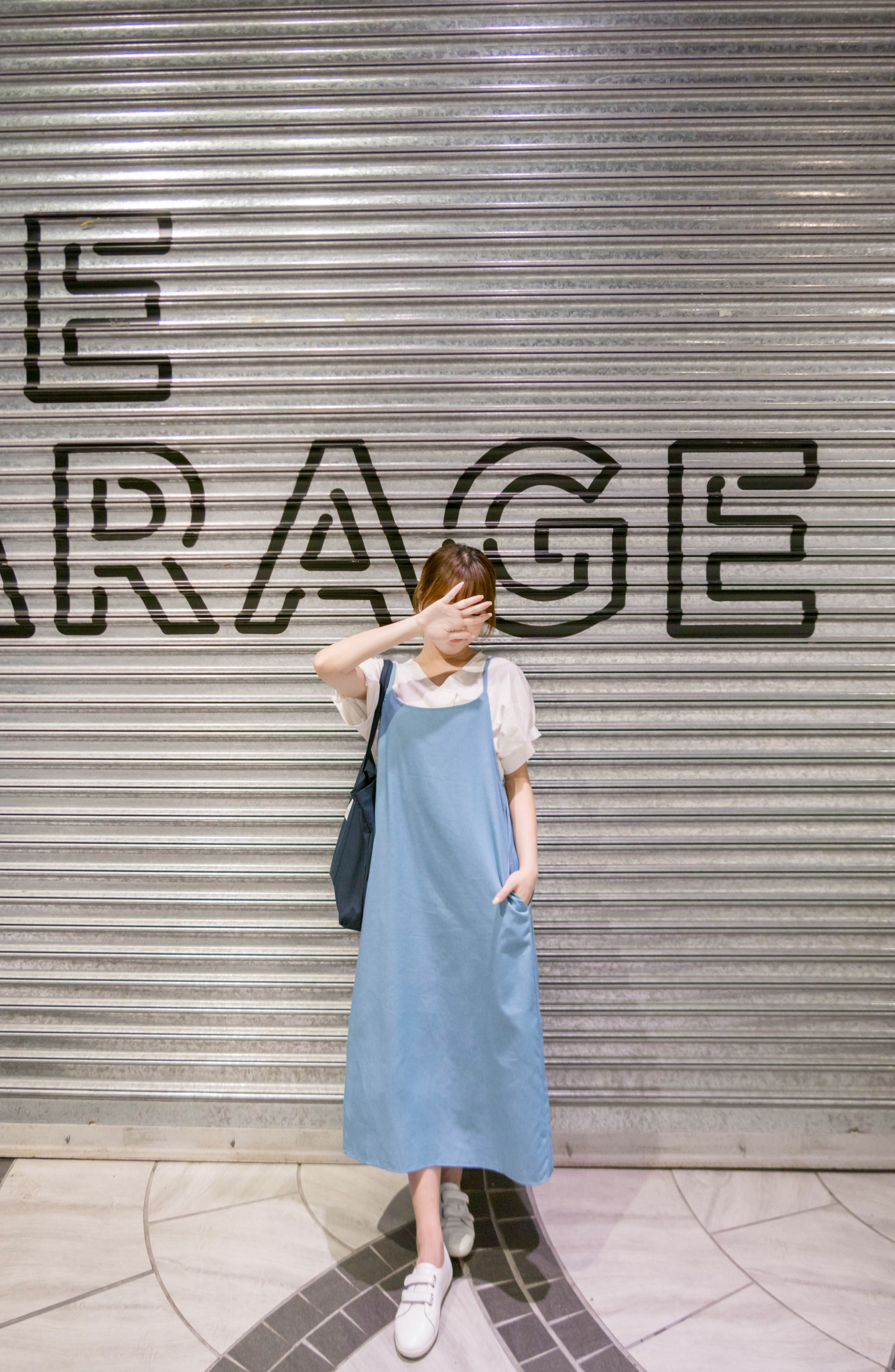 Denim Alice 背部設計吊帶口袋牛仔裙, Dress/ DS9304