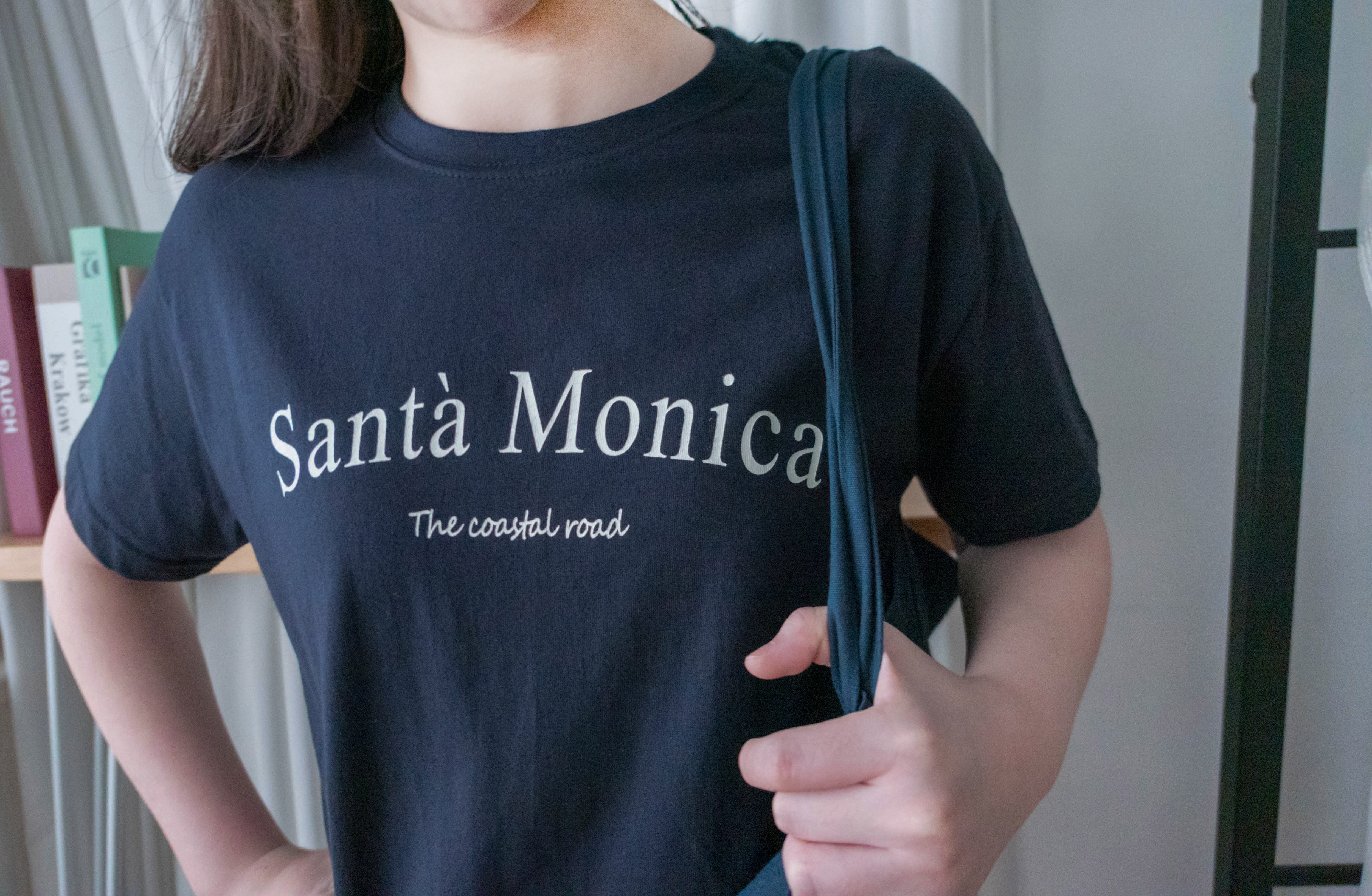 Monica Tee 簡約棉質文字寬鬆開叉長裙, Dress/ DS9307