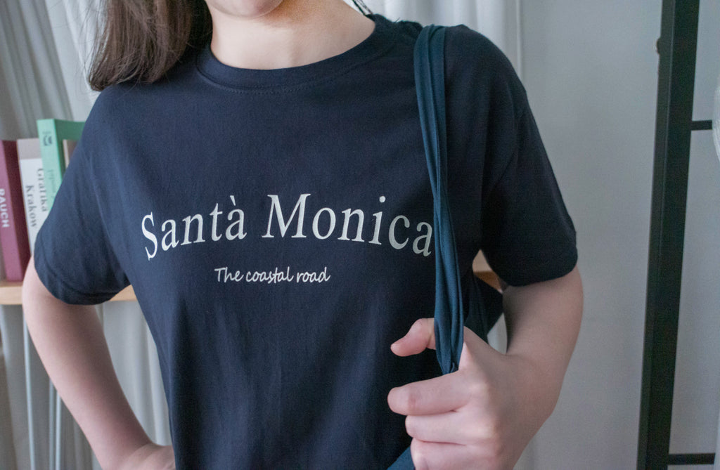 Monica Tee 簡約棉質文字寬鬆開叉長裙, Dress/ DS9307