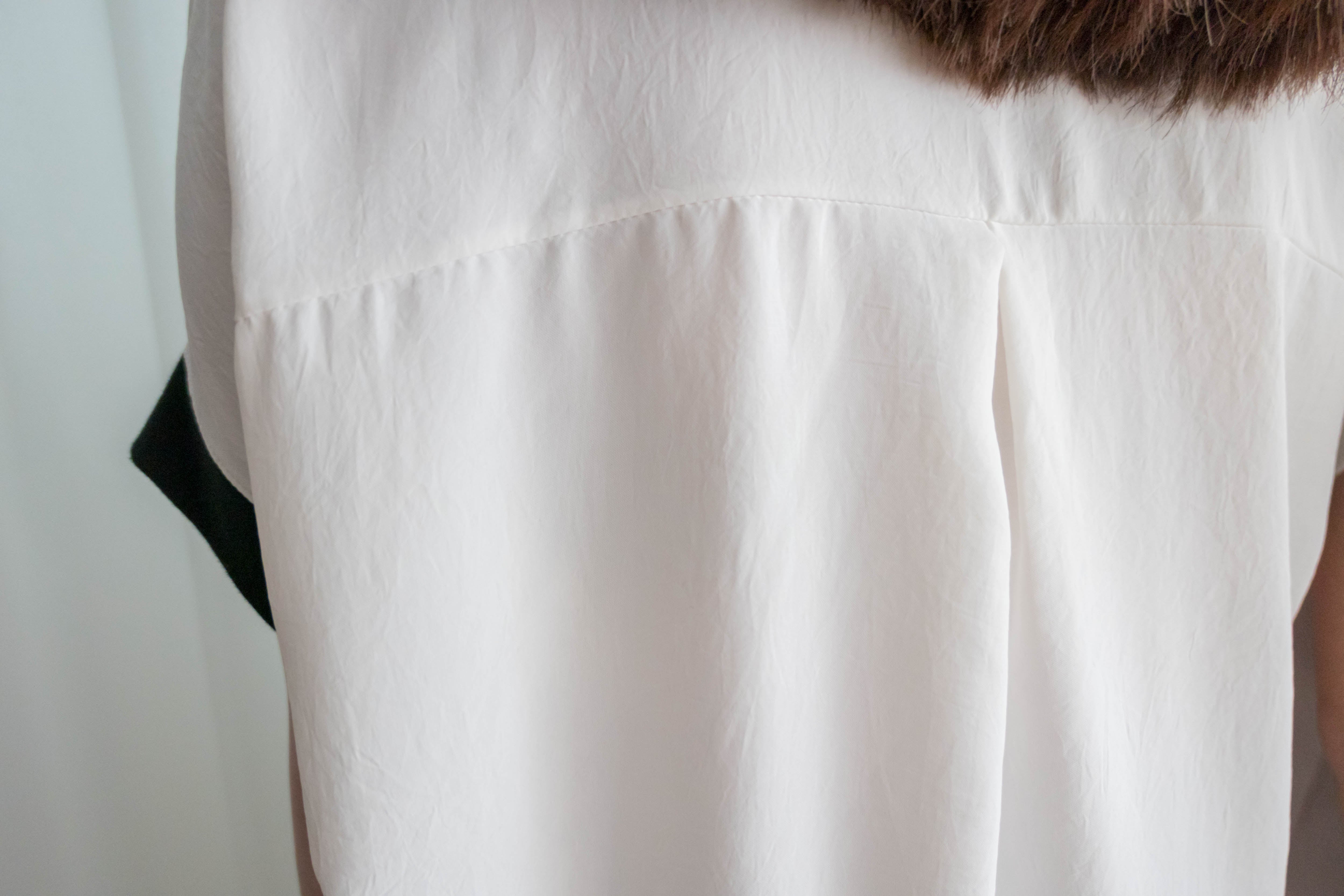 Chiffon SweaterShirt 雙拼色不規則設計雪紡衛衣, Blouse/ TP8890 (beige sold out)