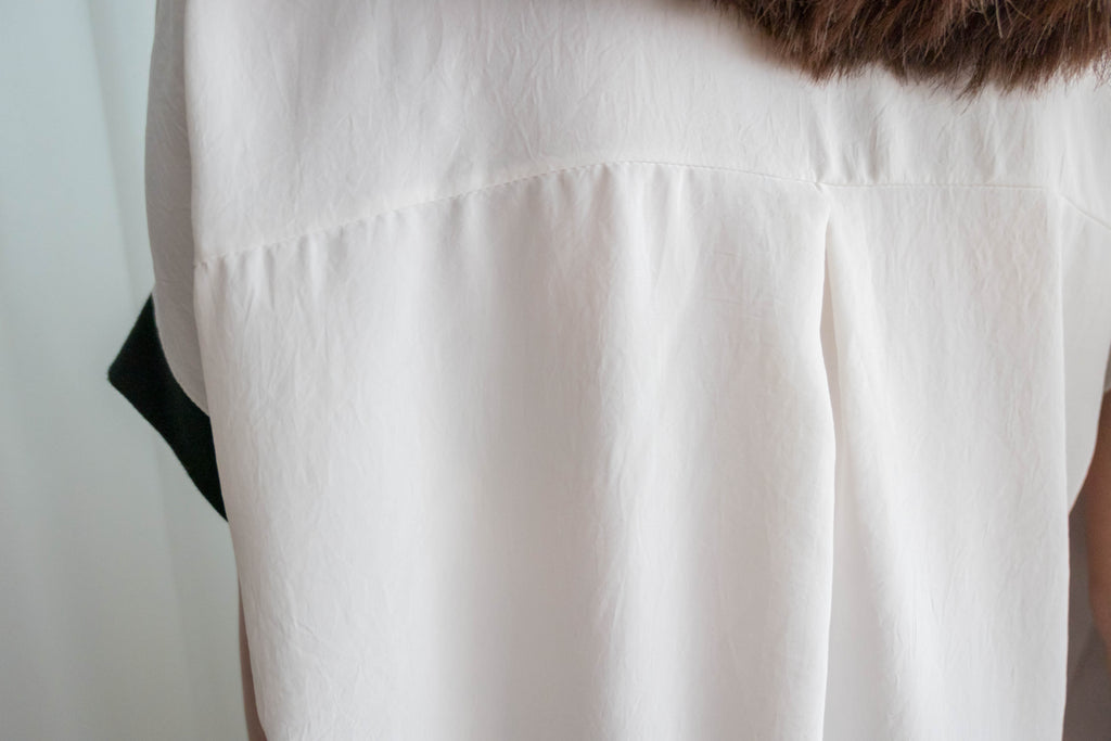 Chiffon SweaterShirt 雙拼色不規則設計雪紡衛衣, Blouse/ TP8890 (beige sold out)
