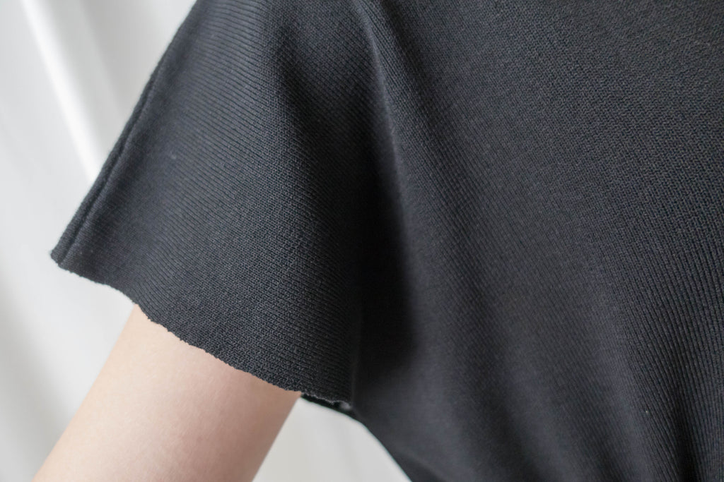 (售完即止款) Knit V領線料彈性氣質修腰溫柔連身裙, Dress/ DS9322 (Steelblue sold out)