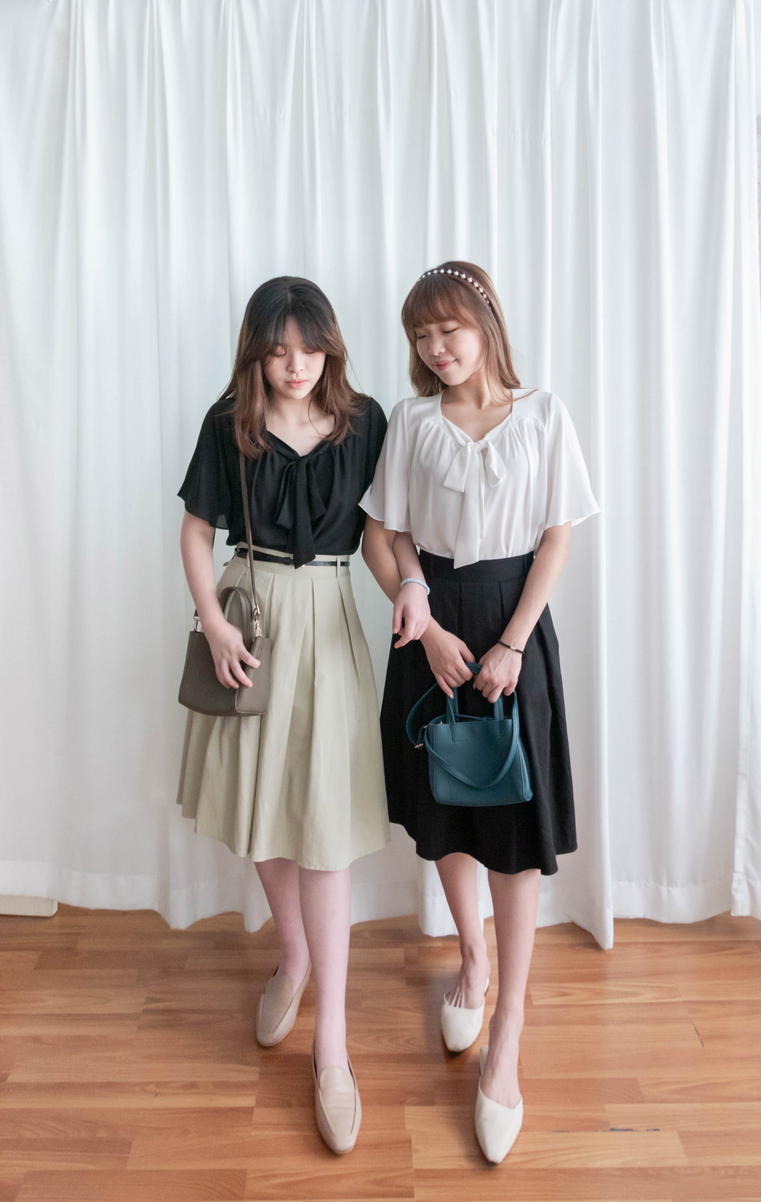 Pleated Midi 百搭純色內百褶中長裙, Skirt/ SK8737