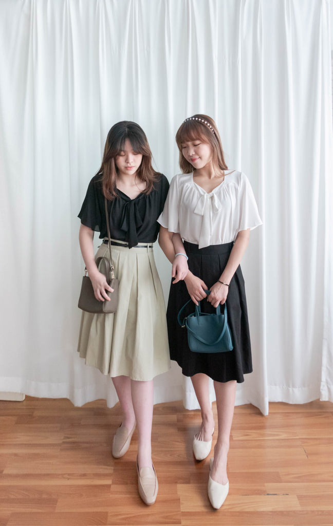 Pleated Midi 百搭純色內百褶中長裙, Skirt/ SK8737
