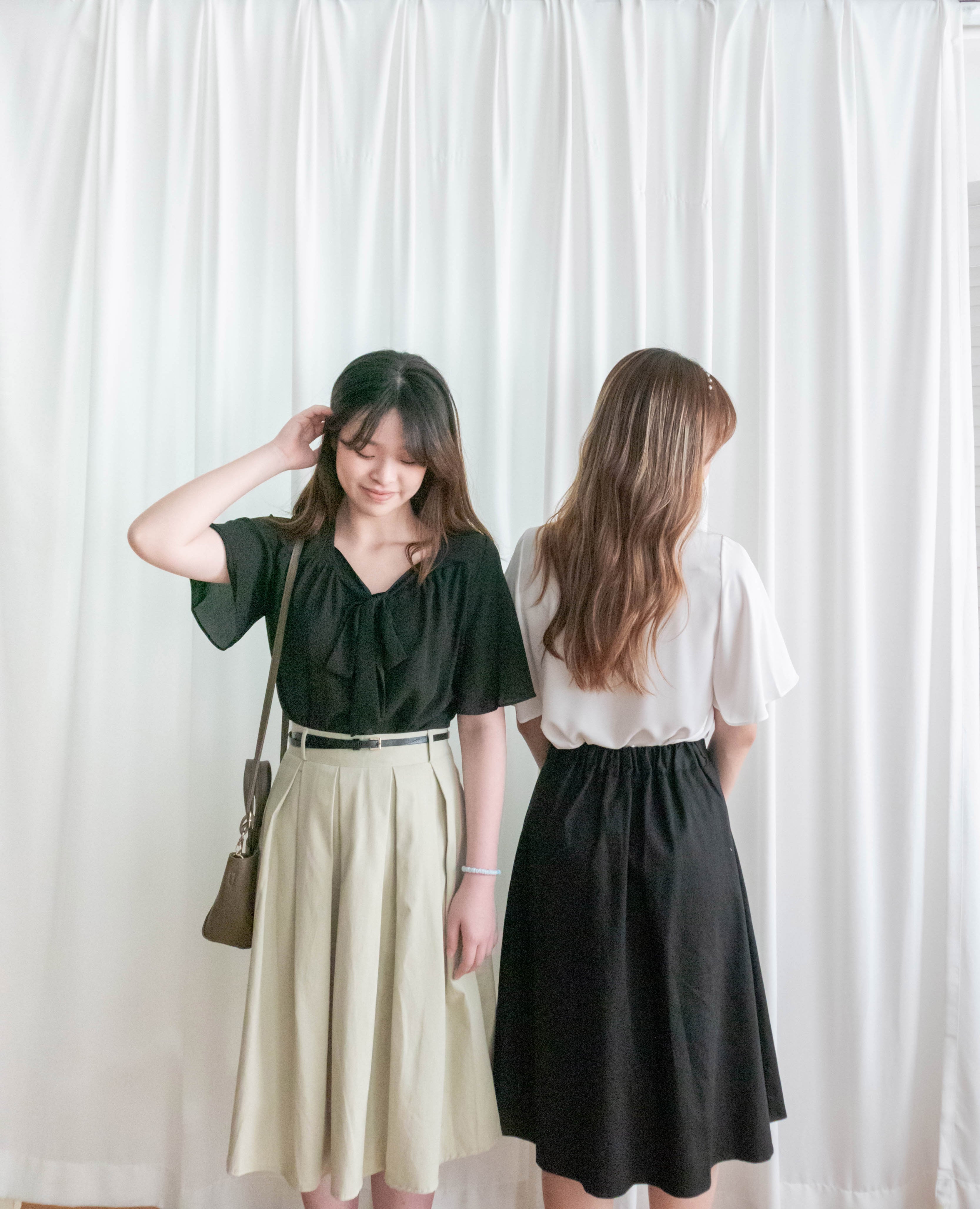 Pleated Midi 百搭純色內百褶中長裙, Skirt/ SK8737