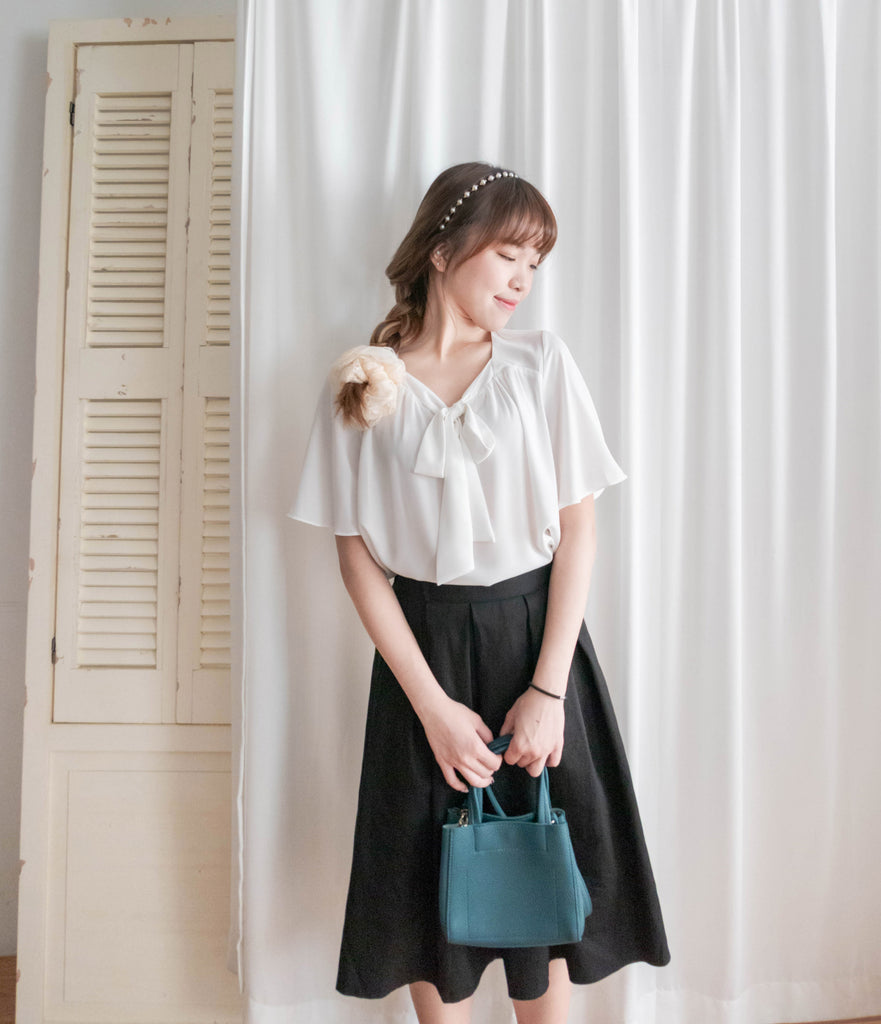 Pleated Midi 百搭純色內百褶中長裙, Skirt/ SK8737