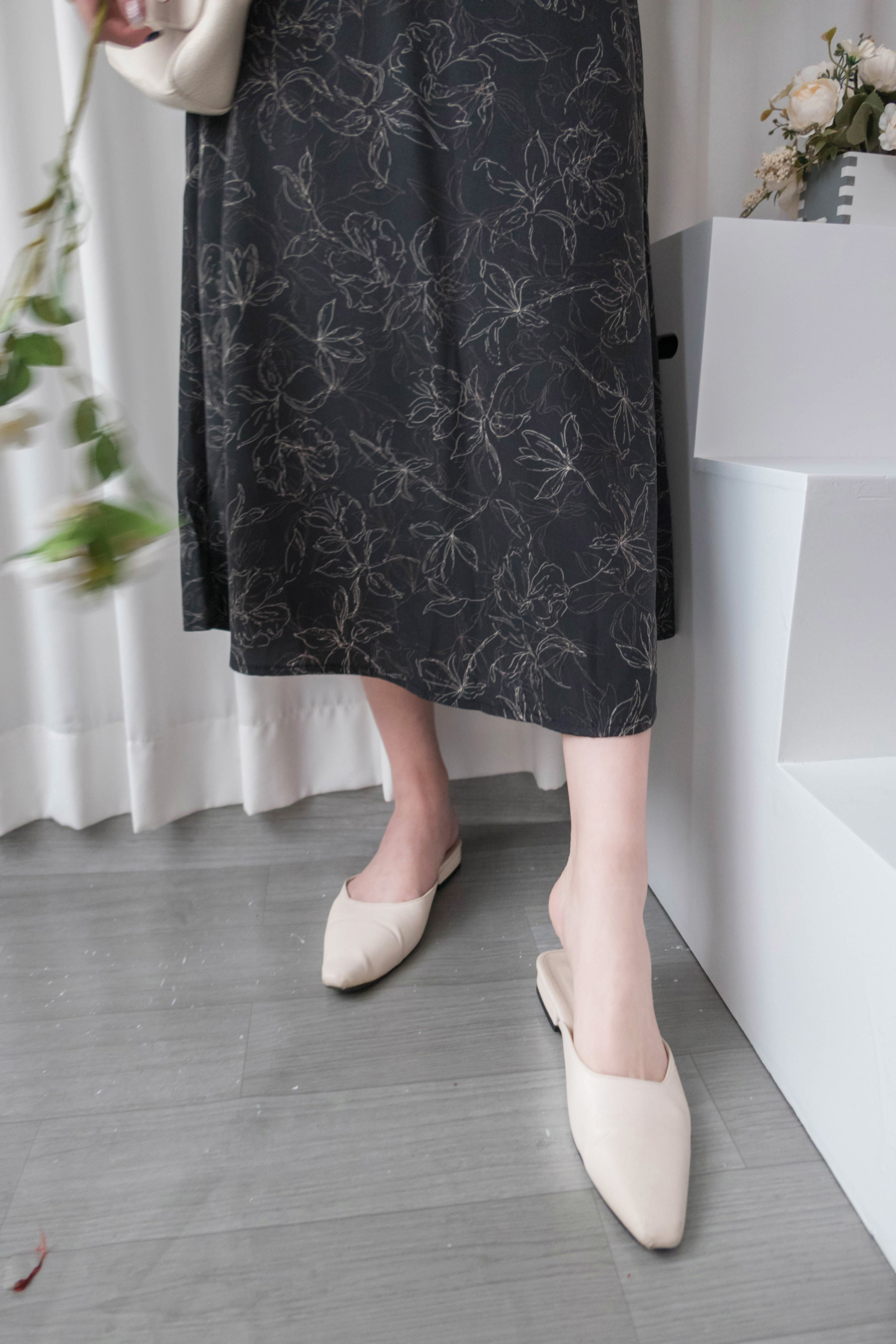 Blooming Tulip 優雅線條盛放鬱金香微傘裙, Dress/ SK8738