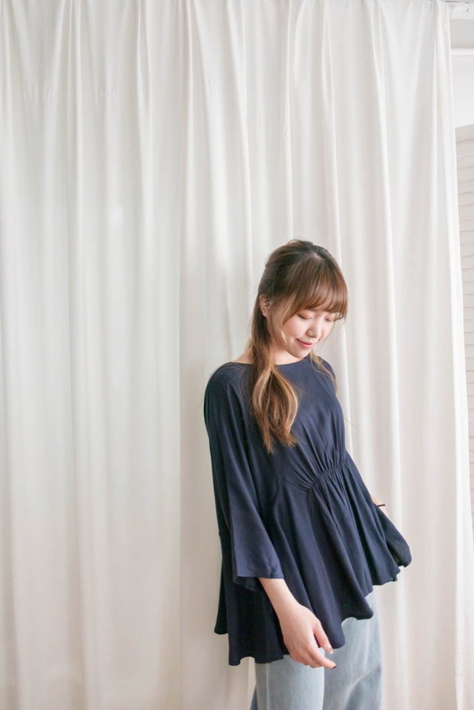 Sandra 飄飄衣身前橡筋皺褶上衣, Top/ BU8963