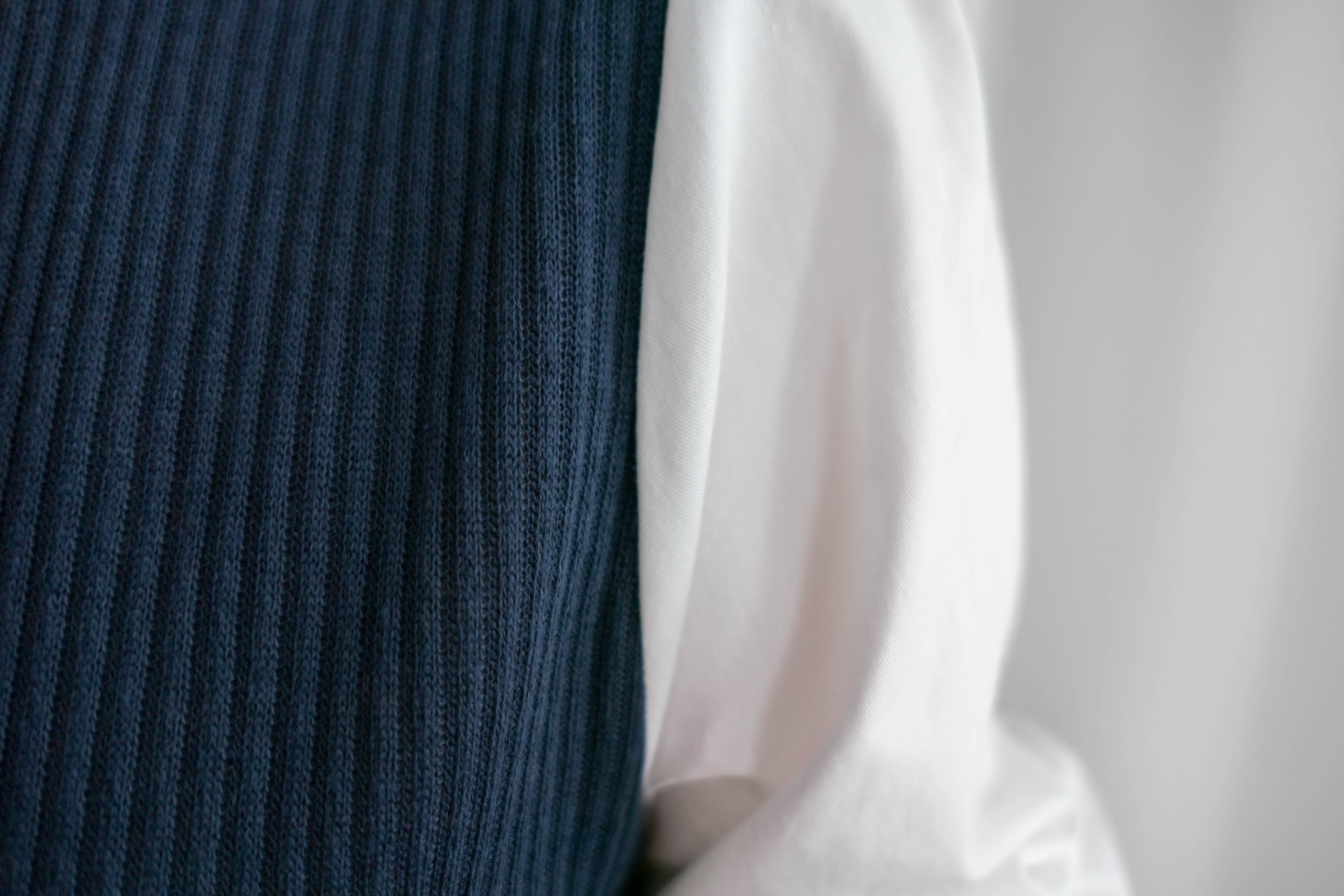 Knit Shirt 知性假兩件恤衫加彈性針織背心連身裙, Dress/ DS9326