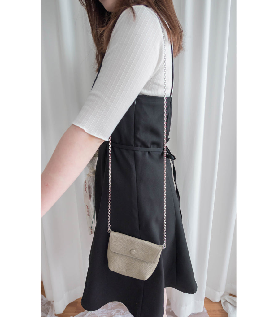 Vest 細帶v領後背橡筋輕優雅吊帶裙, Dress/ DS9323 (優雅混灰色 Grey sold out)