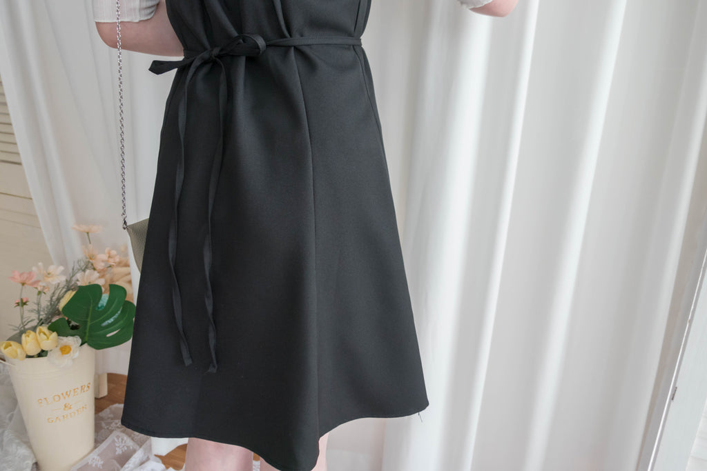 Vest 細帶v領後背橡筋輕優雅吊帶裙, Dress/ DS9323 (優雅混灰色 Grey sold out)