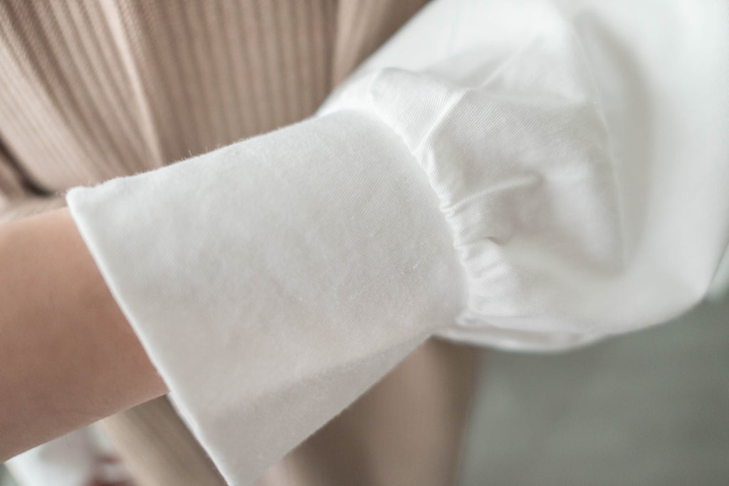 Knit Shirt 知性假兩件恤衫加彈性針織背心連身裙, Dress/ DS9326