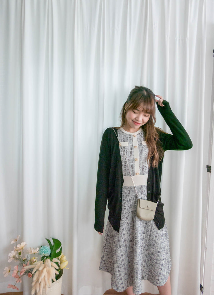 Thin Knit 溫柔百搭雙口袋薄針織中長外套, Cardigan / CD8121 (Wine Darkred sold out)